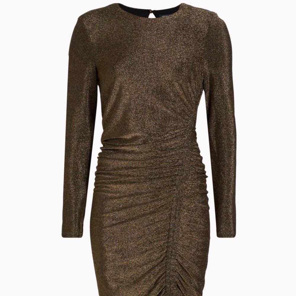 Veronica Beard Cyrus Stretch Metallic Minidress - Picture 2 of 6